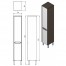 Tall storage unit Monza MnP-190 Wenge