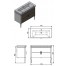 Vanity unit Ticino Tc-105 Black